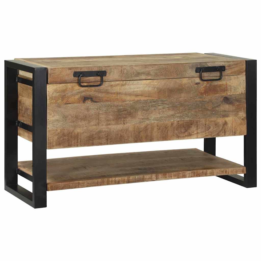 Salvestuskarp ladustamisega Pruun 80 x 35 x 45 cm Mangopuit