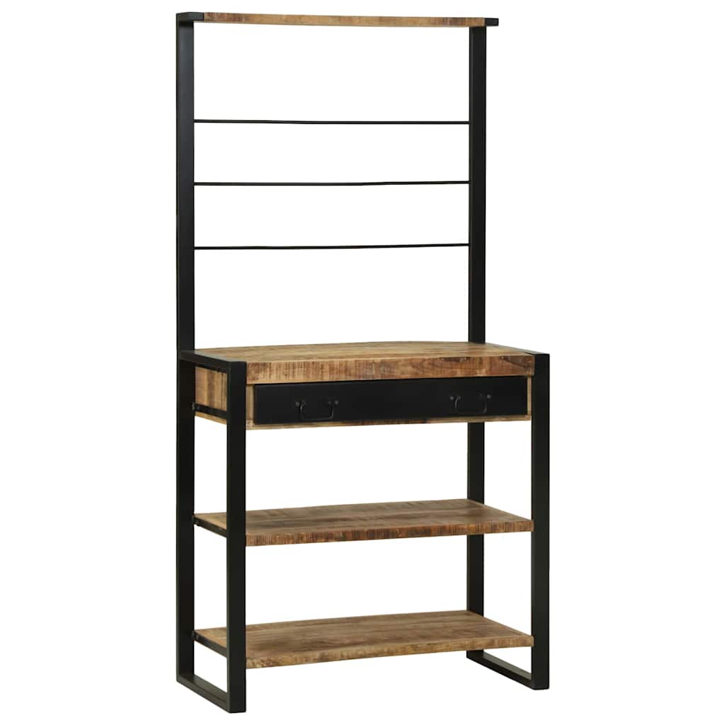 Köögiriiul Pruun ja must 80 x 40 x 160 cm Tugev mango puu