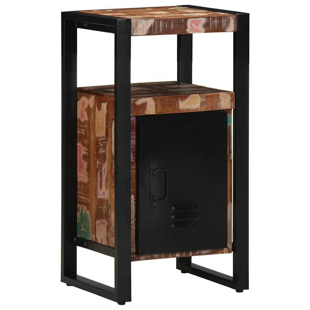 Vannitoa kapp uksega Pruun 40 x 35 x 75 cm Tugev taastatud puit