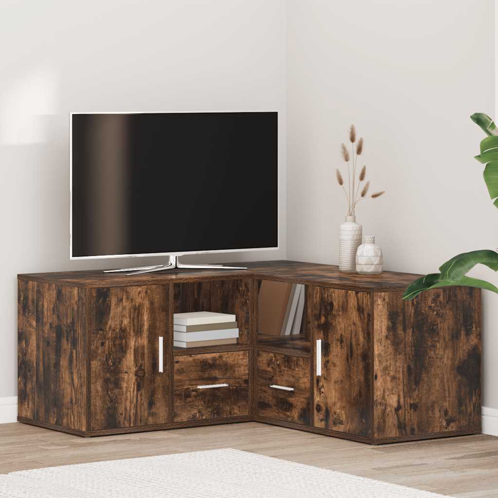Nurgakapp, suitsutatud tamm, 160x40x45 cm, tehispuit