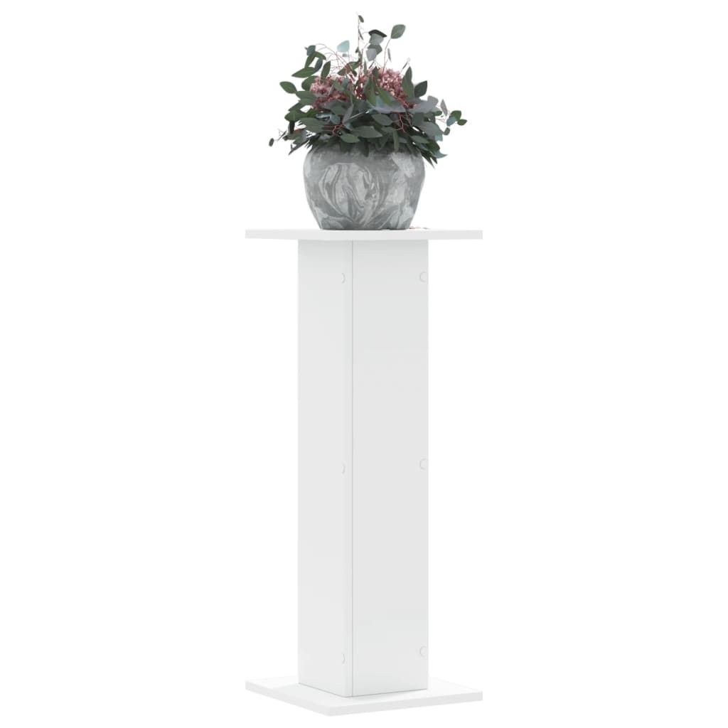 Taimealused 2 tk, valge, 30 x 30 x 80 cm, tehispuit