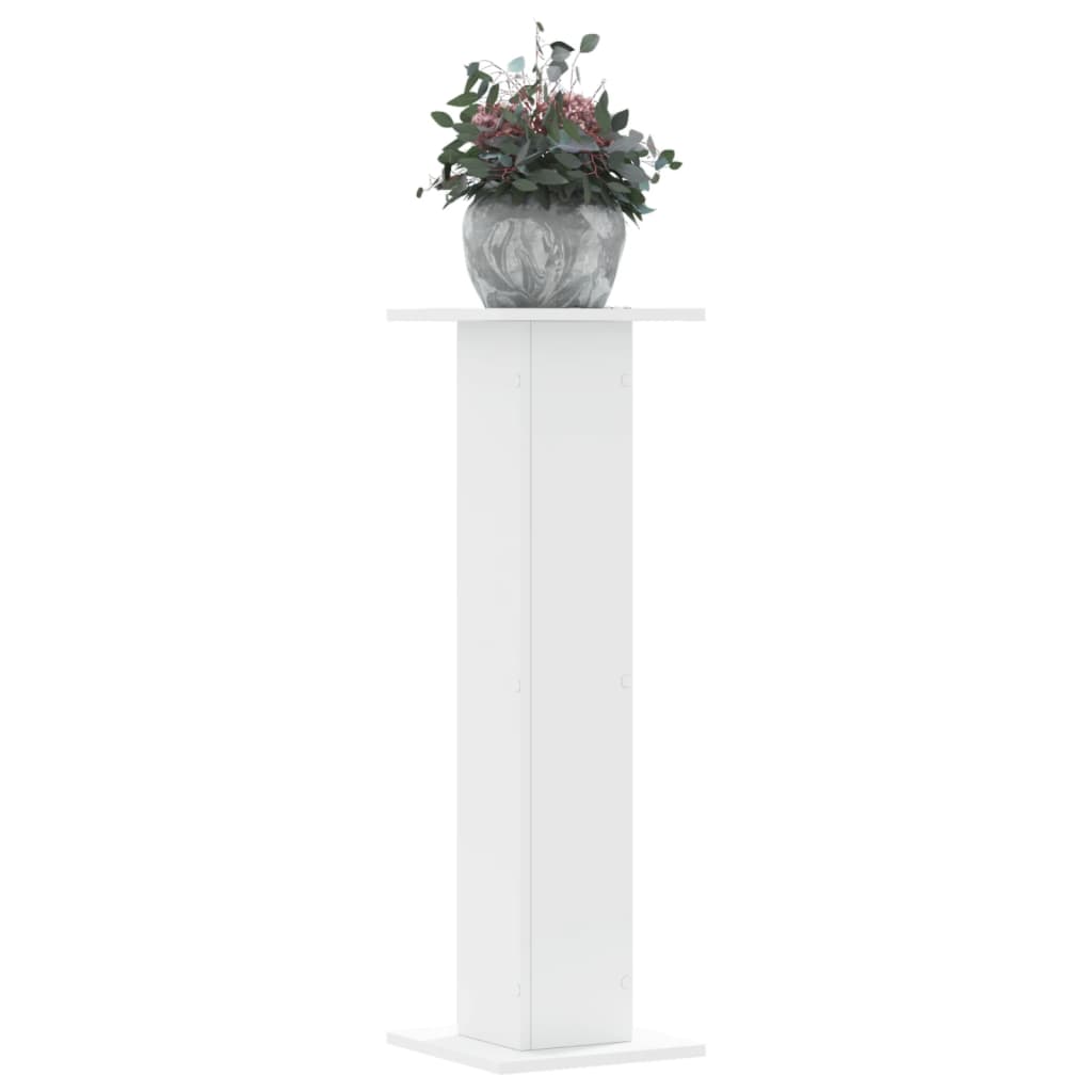 Taimealused 2 tk, valge, 30 x 30 x 95 cm, tehispuit