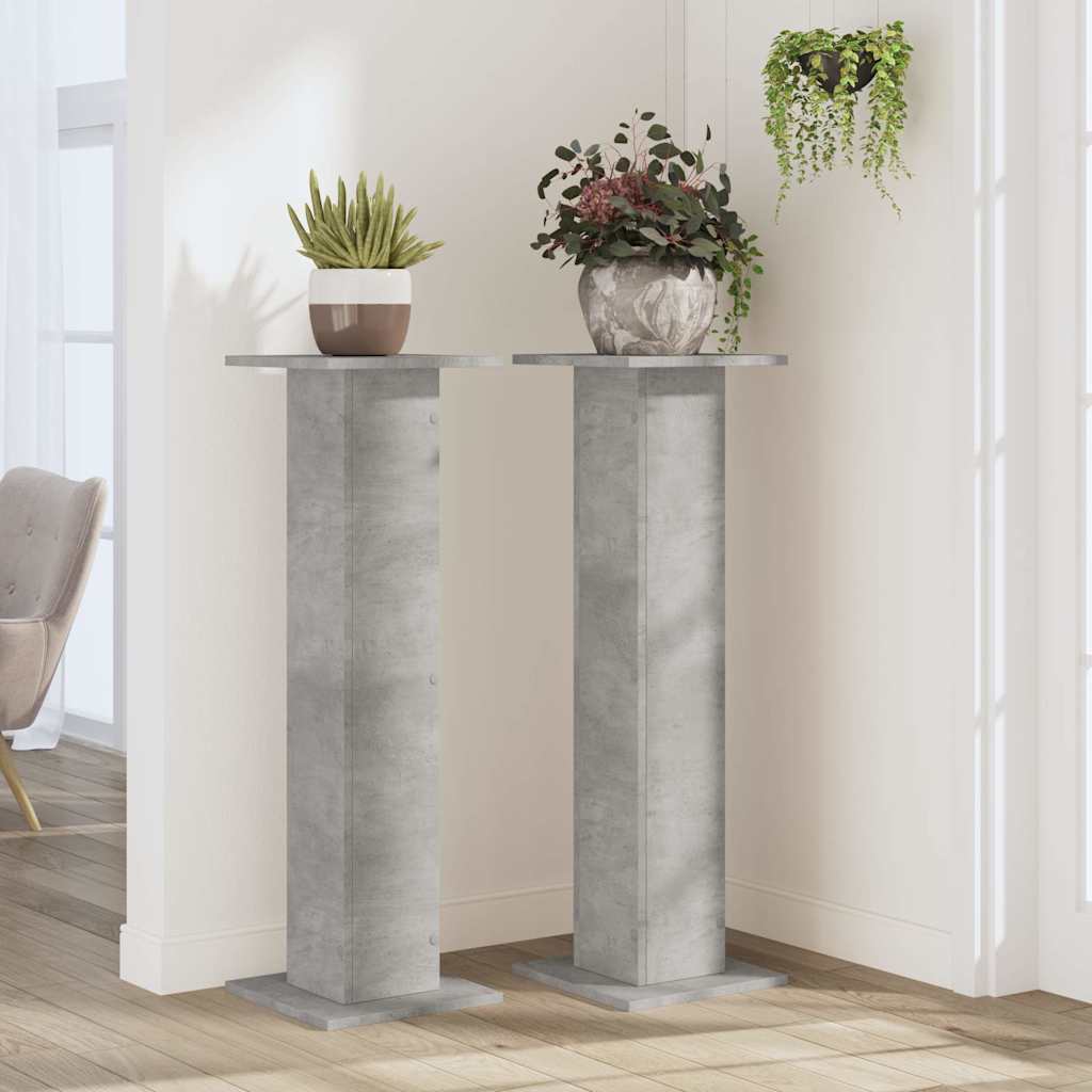 Taimealused 2 tk, betoonhall, 30 x 30 x 95 cm, tehispuit