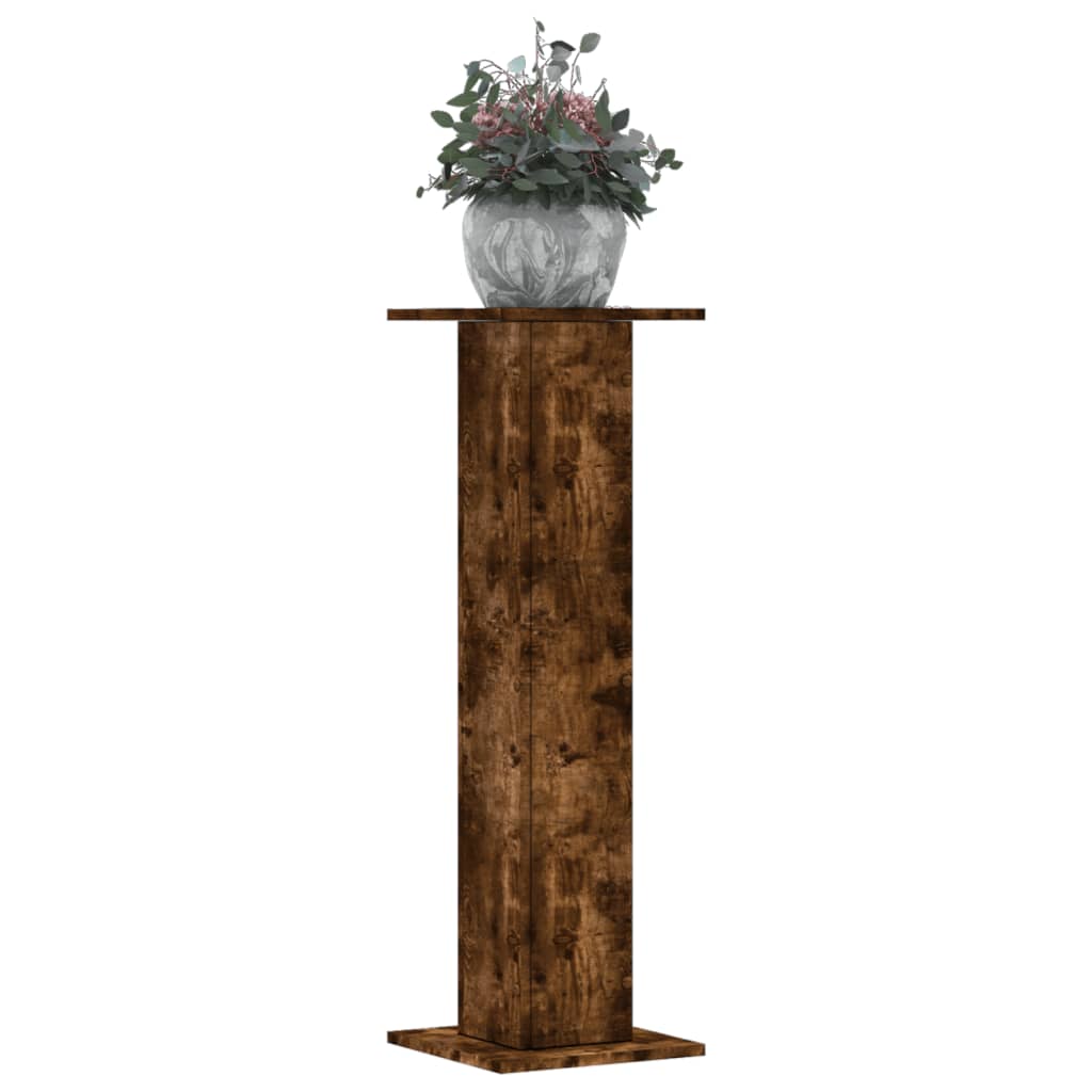 Taimealused 2 tk, suitsutatud tamm, 30x30x95 cm, tehispuit