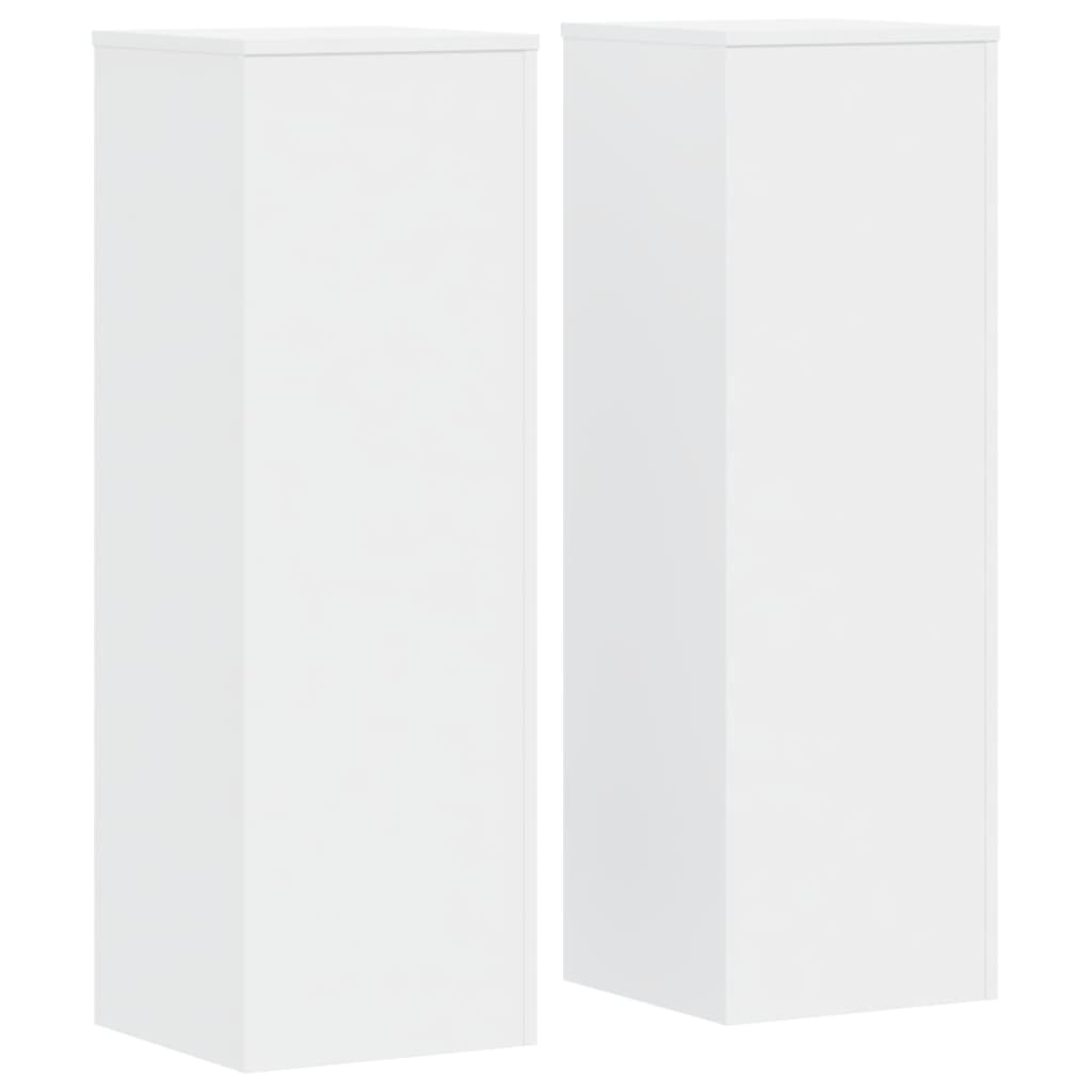 Taimealused 2 tk, valge, 33x33x100 cm, tehispuit