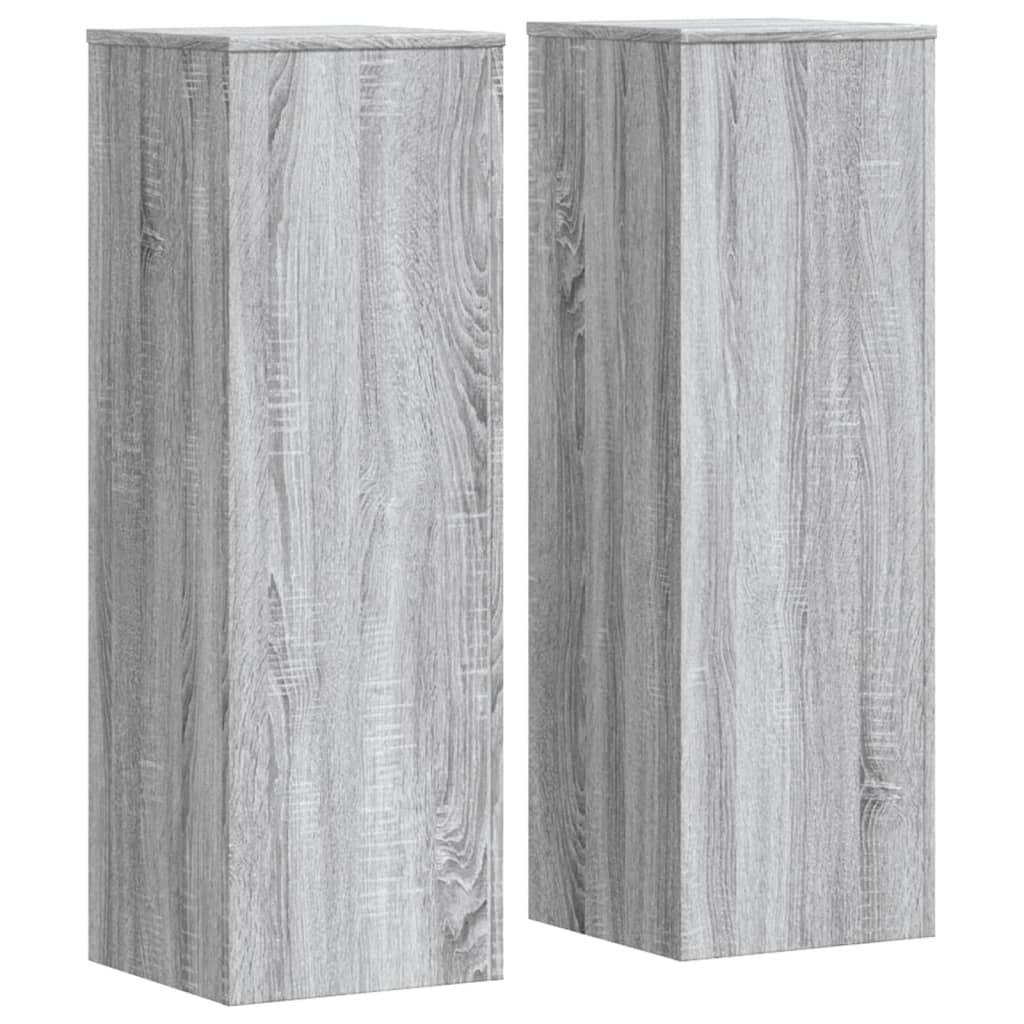 Taimealused 2 tk, hall Sonoma tamm, 33 x 33 x 100 cm, tehispuit