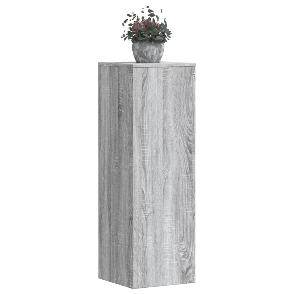 Taimealused 2 tk, hall Sonoma tamm, 33 x 33 x 100 cm, tehispuit