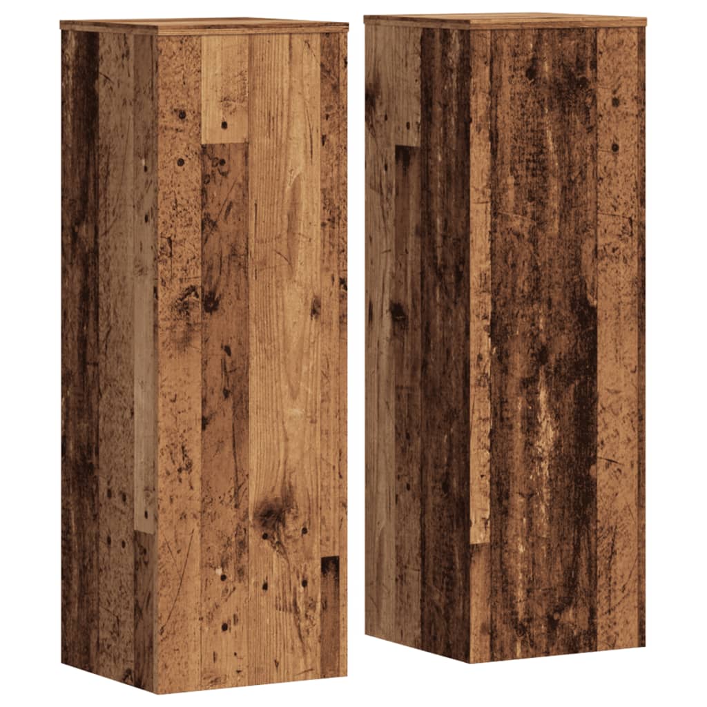 Taimealused 2 tk, vana puit, 33 x 33 x 100 cm, tehispuit
