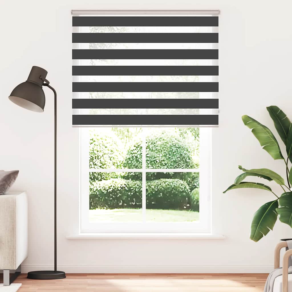 Sebrakardin, must, 145 x 230 cm, kangas, laius 140,9 cm, polüester