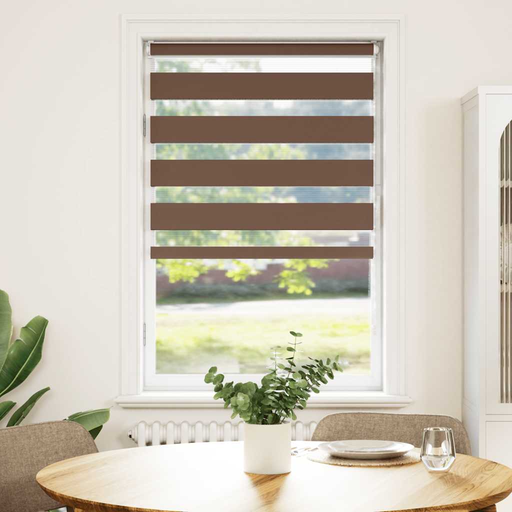 Triibuline ruloo pruun 70x150 cm kanga laius 65,9 cm polüester