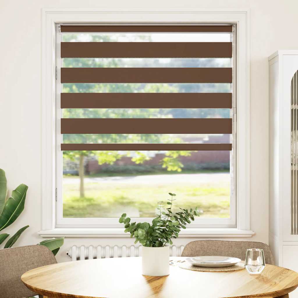 Triibuline ruloo pruun 100x150 cm kanga laius 95,9 cm polüester