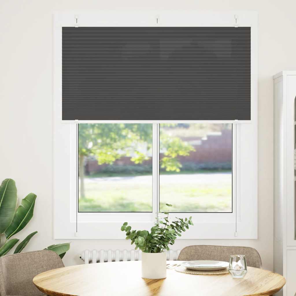 Plisseeritud ruloo must 115x150 cm kanga laius 114,4 cm
