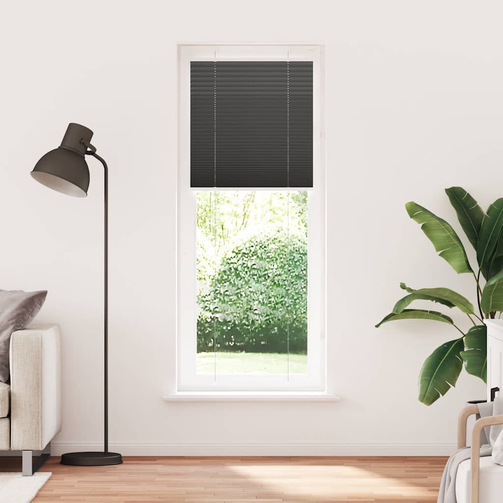 Plisseeritud ruloo must 70x200 cm kanga laius 69,4 cm polüester