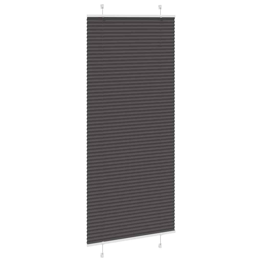 Plisseeritud ruloo must 90x200 cm kanga laius 89,4 cm polüester