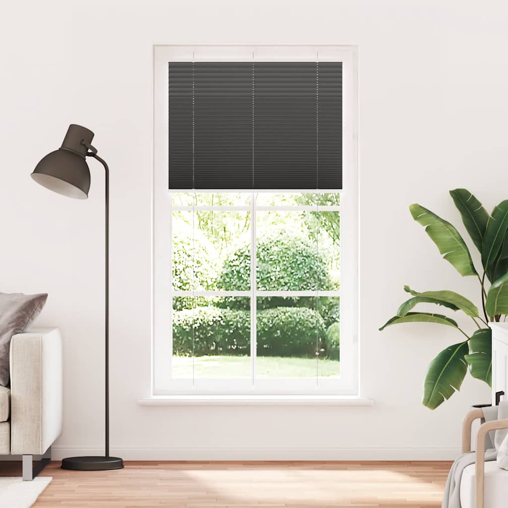 Plisseeritud ruloo must 105x200 cm kanga laius 104,4 cm
