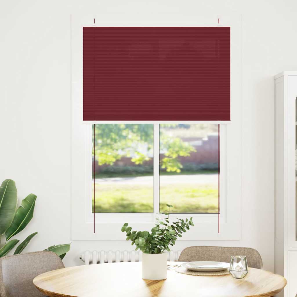 Plisseeritud ruloo Bordeaux punane 85x150 cm Kanga laius