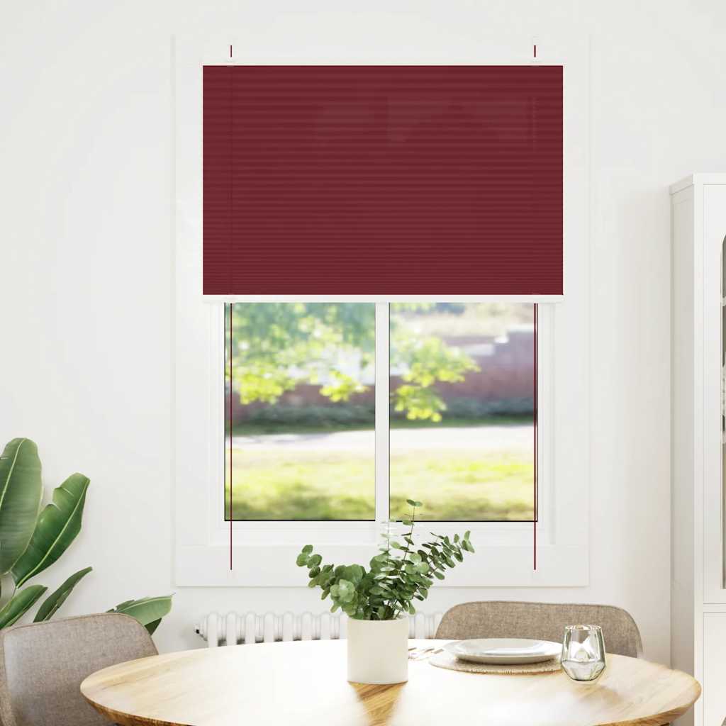 Plisseeritud ruloo Bordeaux punane 90x150 cm Kanga laius