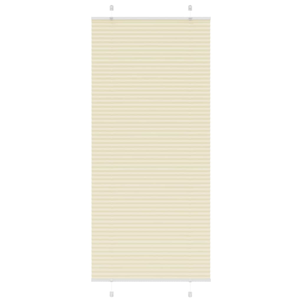 Volditud ruloo kreemjasvalge 95 x 200 cm kangast, laius 94,4 cm polüester