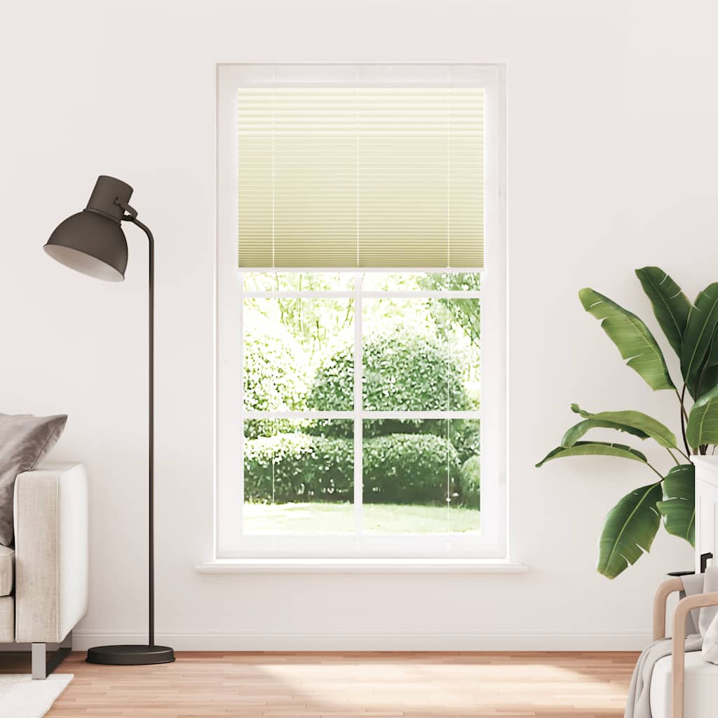 Volditud ruloo kreemikasvalge 105 x 200 cm kangast laius 104,4 cm polüester