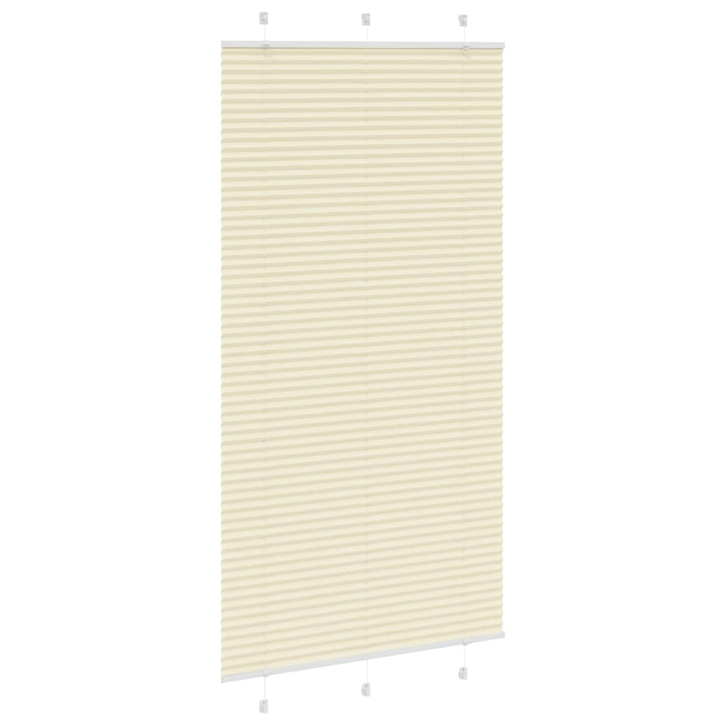 Volditud ruloo kreemikasvalge 105 x 200 cm kangast laius 104,4 cm polüester