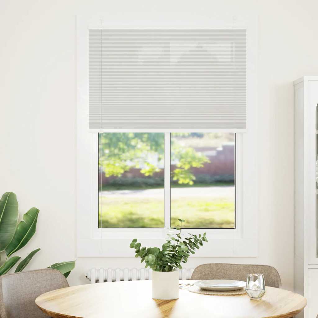 Plisseeritud ruloo helehall 95x150 cm kanga laius 94,4 cm