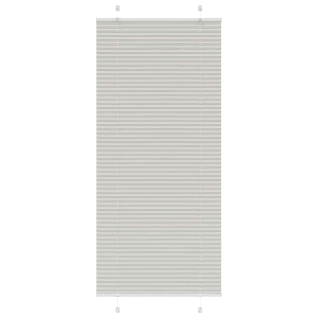 Plisseeritud ruloo helehall 85x200 cm kanga laius 84,4 cm