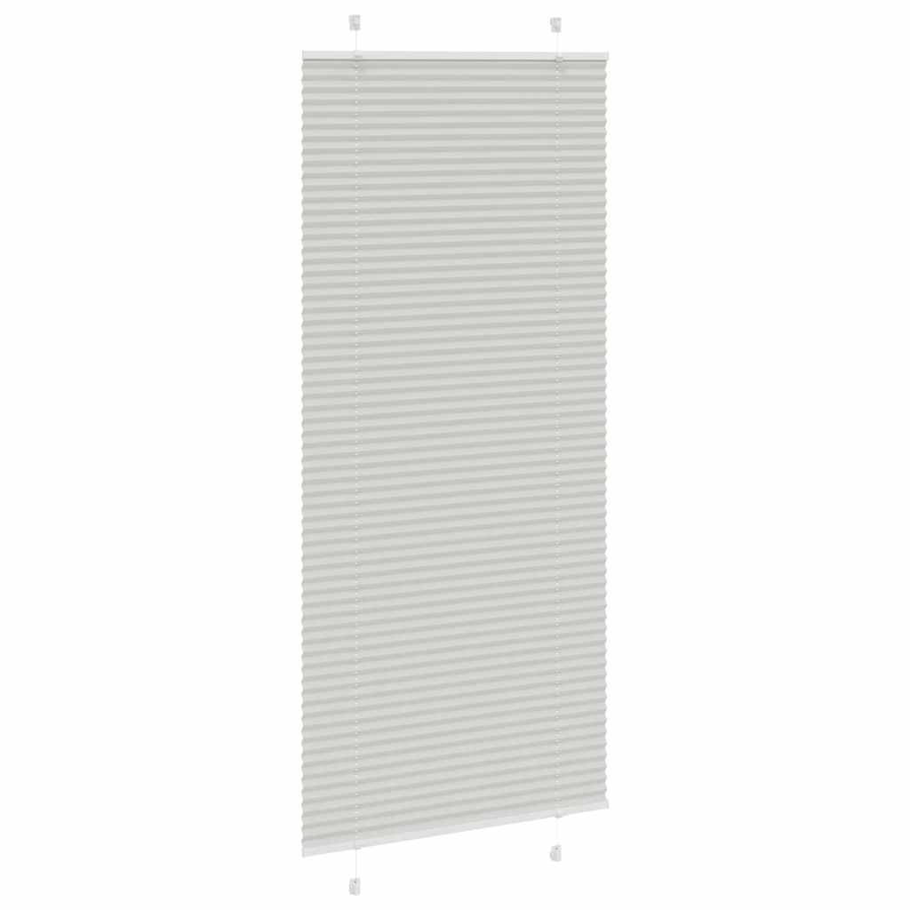 Plisseeritud ruloo helehall 85x200 cm kanga laius 84,4 cm