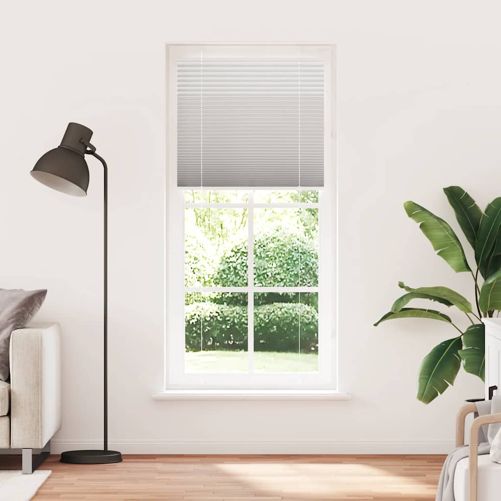 Plisseeritud ruloo helehall 85x200 cm kanga laius 84,4 cm