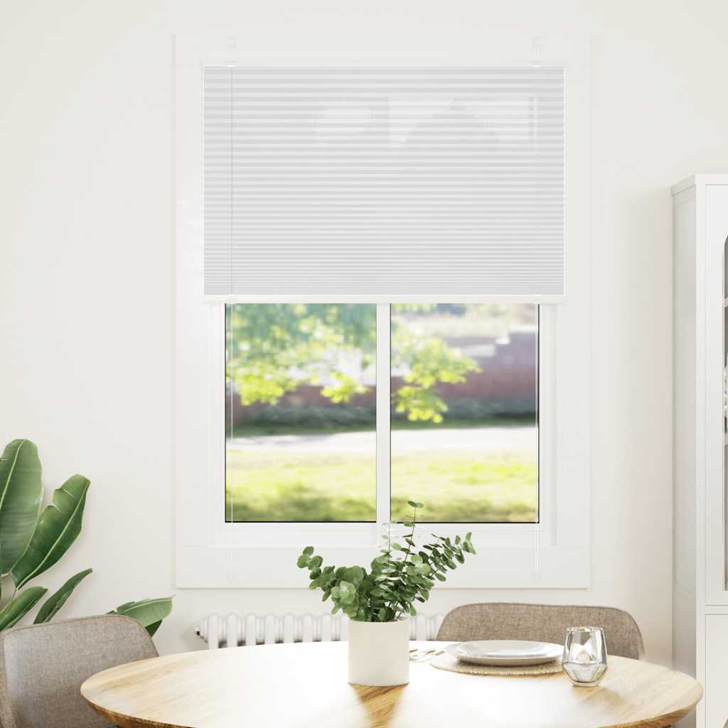 Plisseeritud ruloo valge 85x100 cm kanga laius 84,4 cm