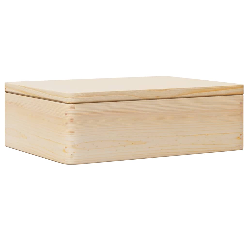 Puidust kast kaanega 40x30x13 cm Täispuidust mänd