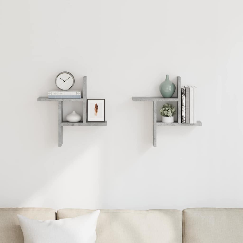 Seinariiulid 2 tk, betoonhall, 38x12x38 cm, tehispuit