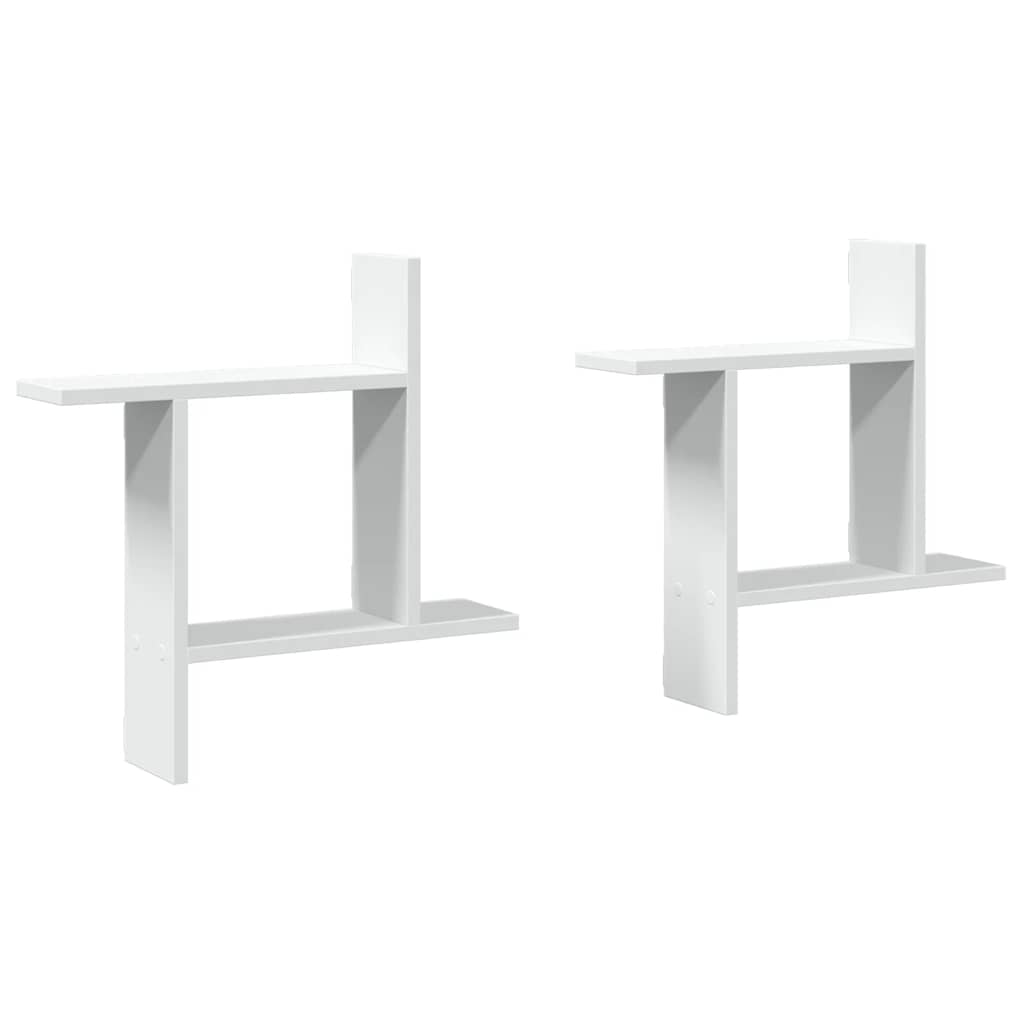 Seinariiulid 2 tk, valge, 50 x 12 x 50 cm, tehispuit