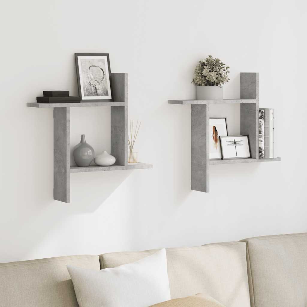 Seinariiulid 2 tk, betoonhall, 50x12x50 cm, tehispuit