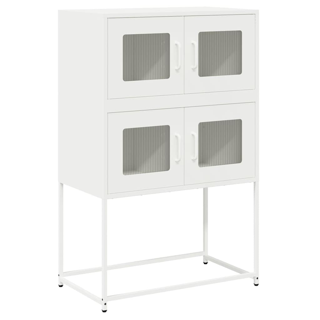 Highboard White 68x39x107 cm Teras