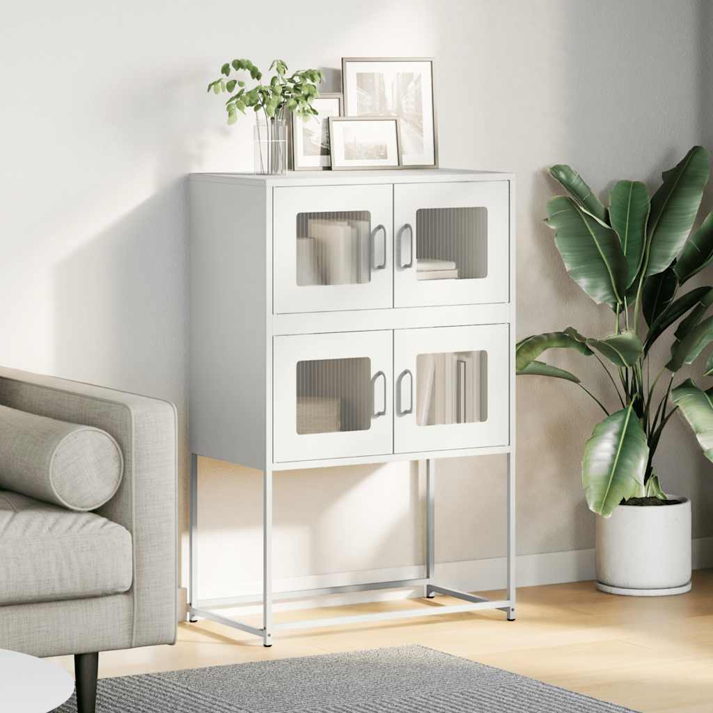 Highboard White 68x39x107 cm Teras