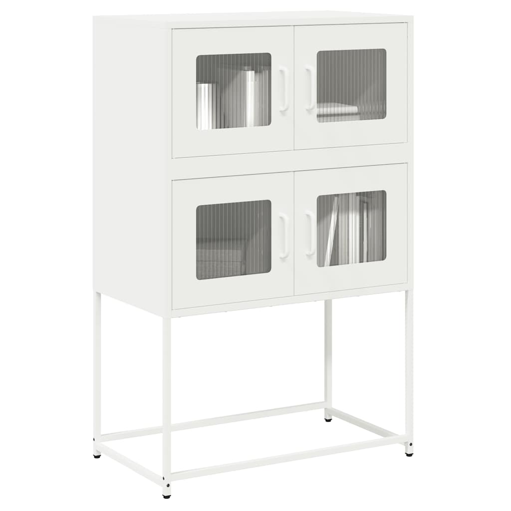 Highboard White 68x39x107 cm Teras