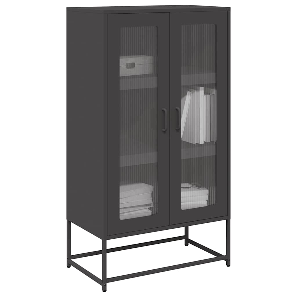 Highboard Black 68x39x123 cm Teras