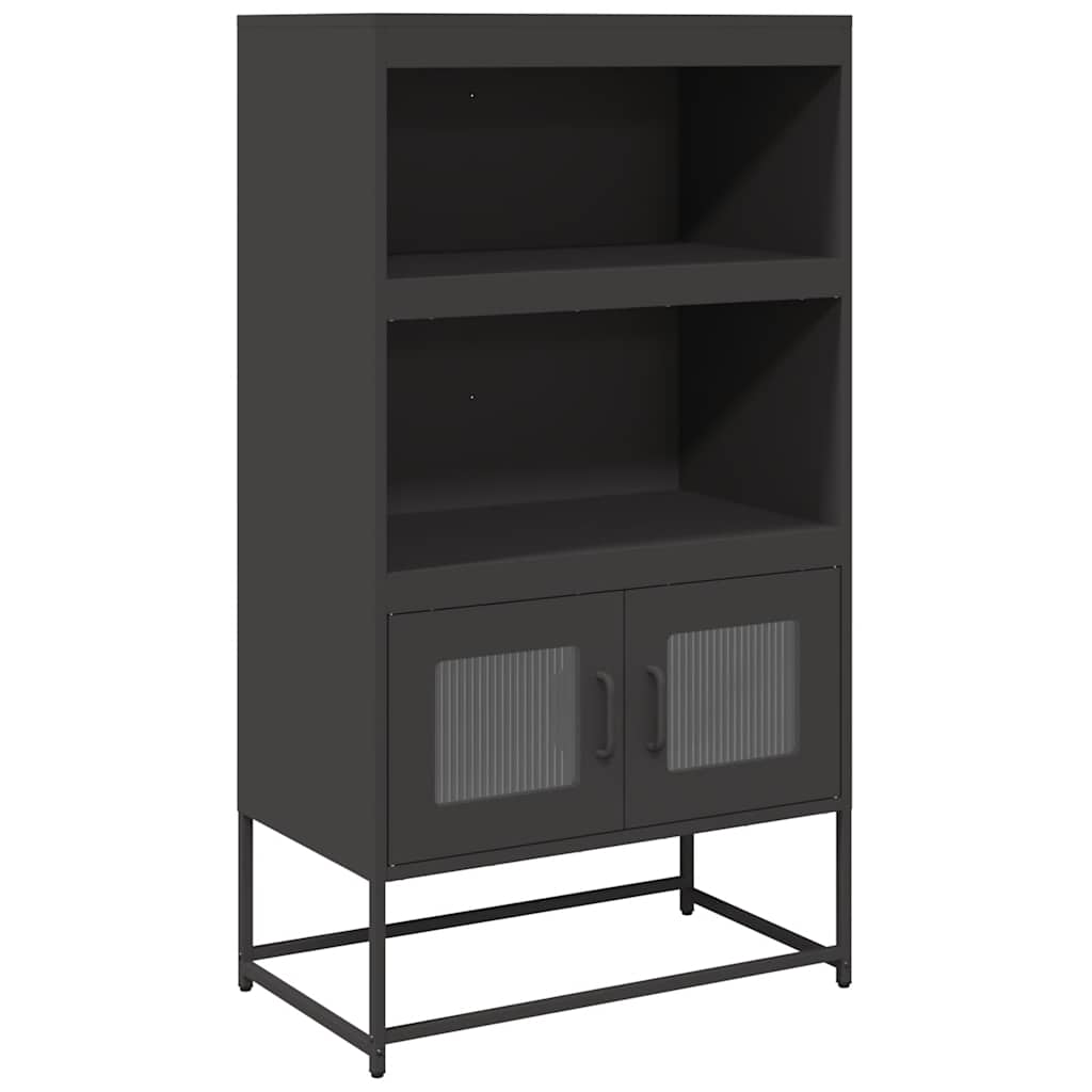 Highboard Black 68x39x123 cm Teras
