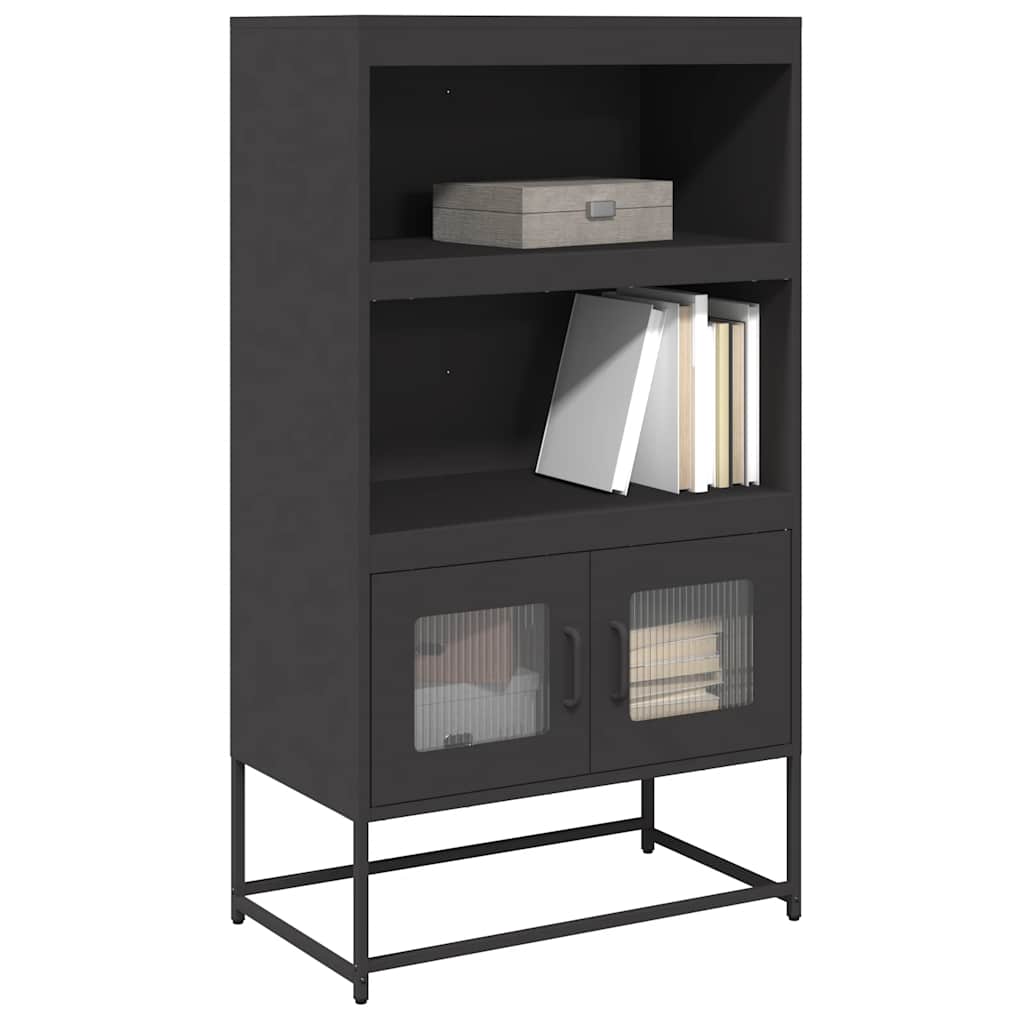 Highboard Black 68x39x123 cm Teras
