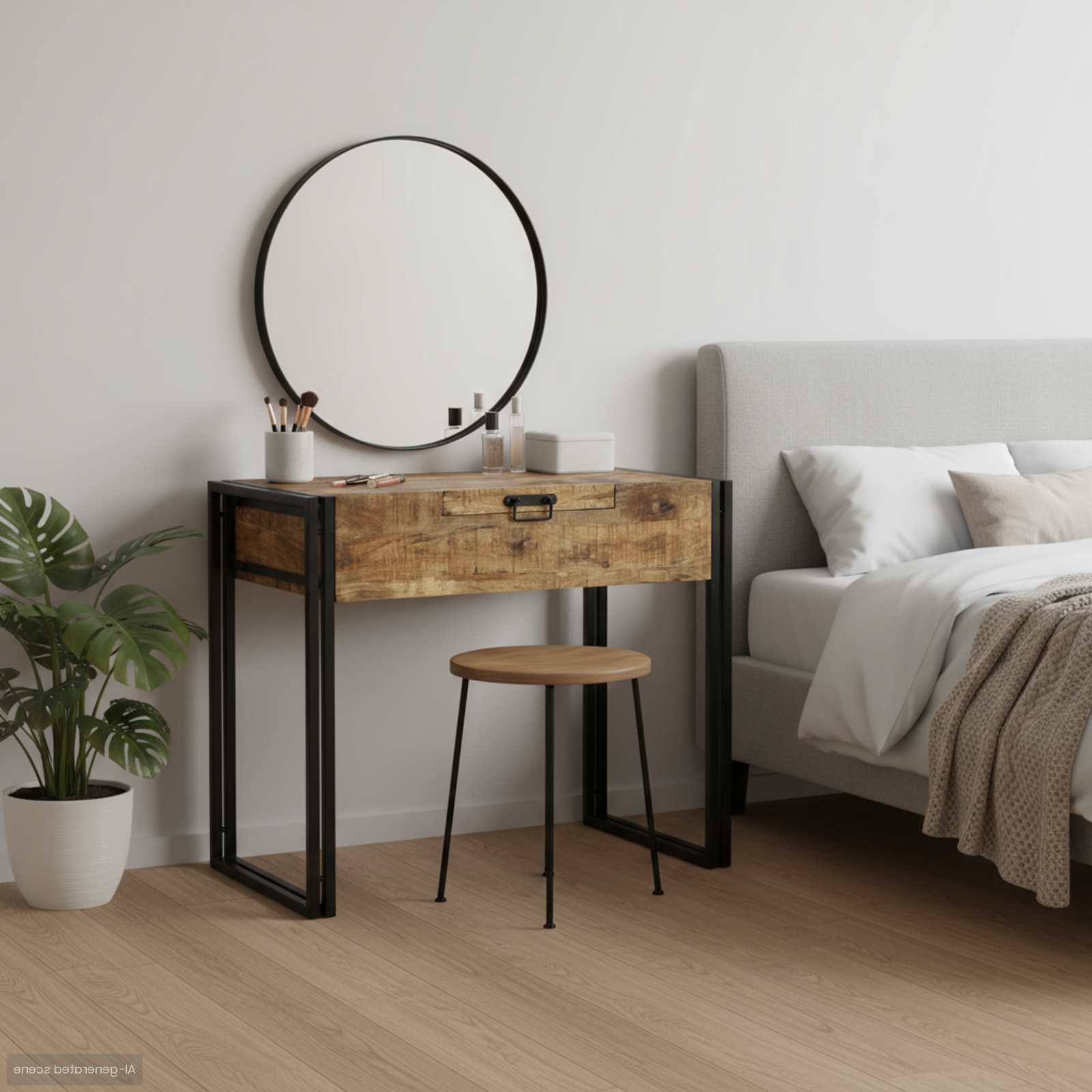Magamistoa meikimislaudade Pruun 90 x 50 x 75 cm Mangopuit