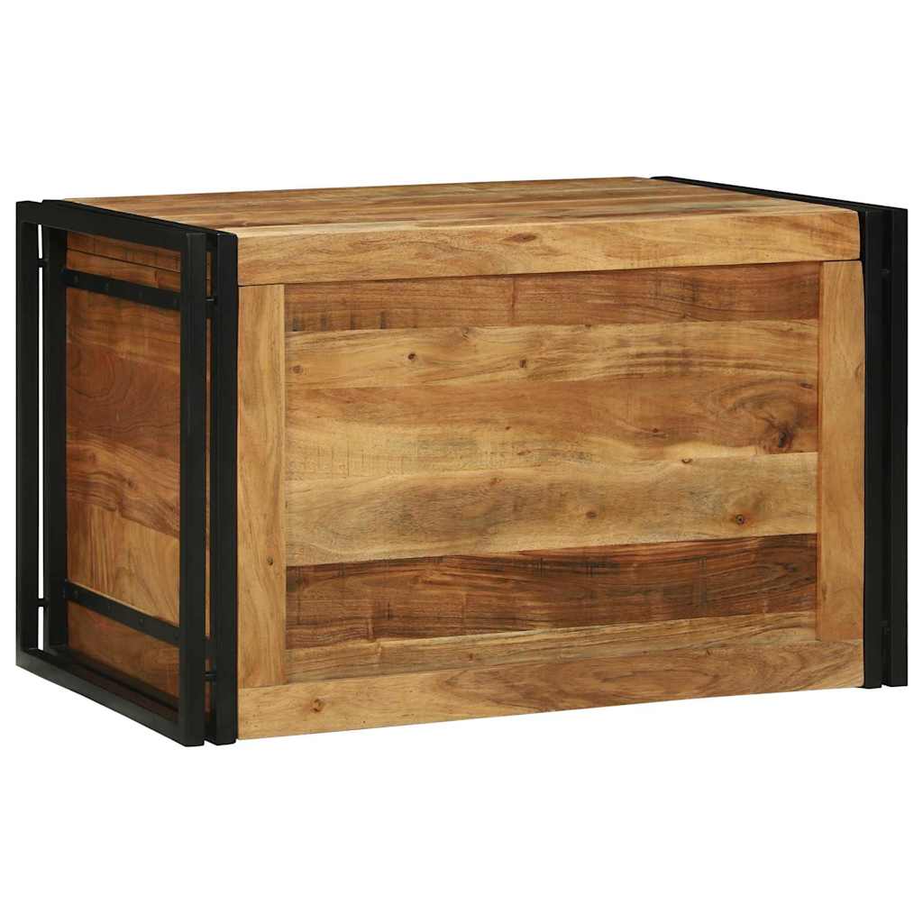Salvestuskarp Pruun ja must 80 x 50 x 50 cm Akaatsiapuit