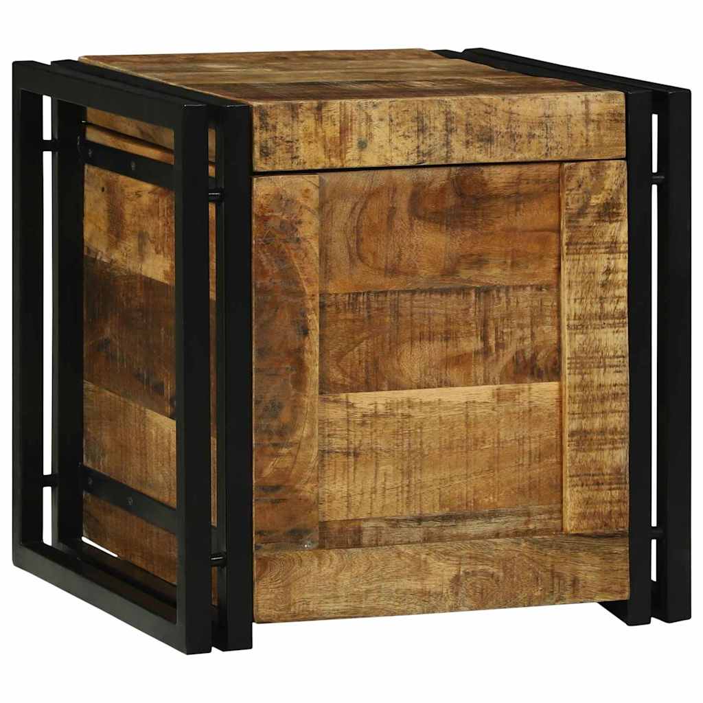 Salvestuskarp Pruun ja must 40 x 40 x 40 cm Tugev mango puu