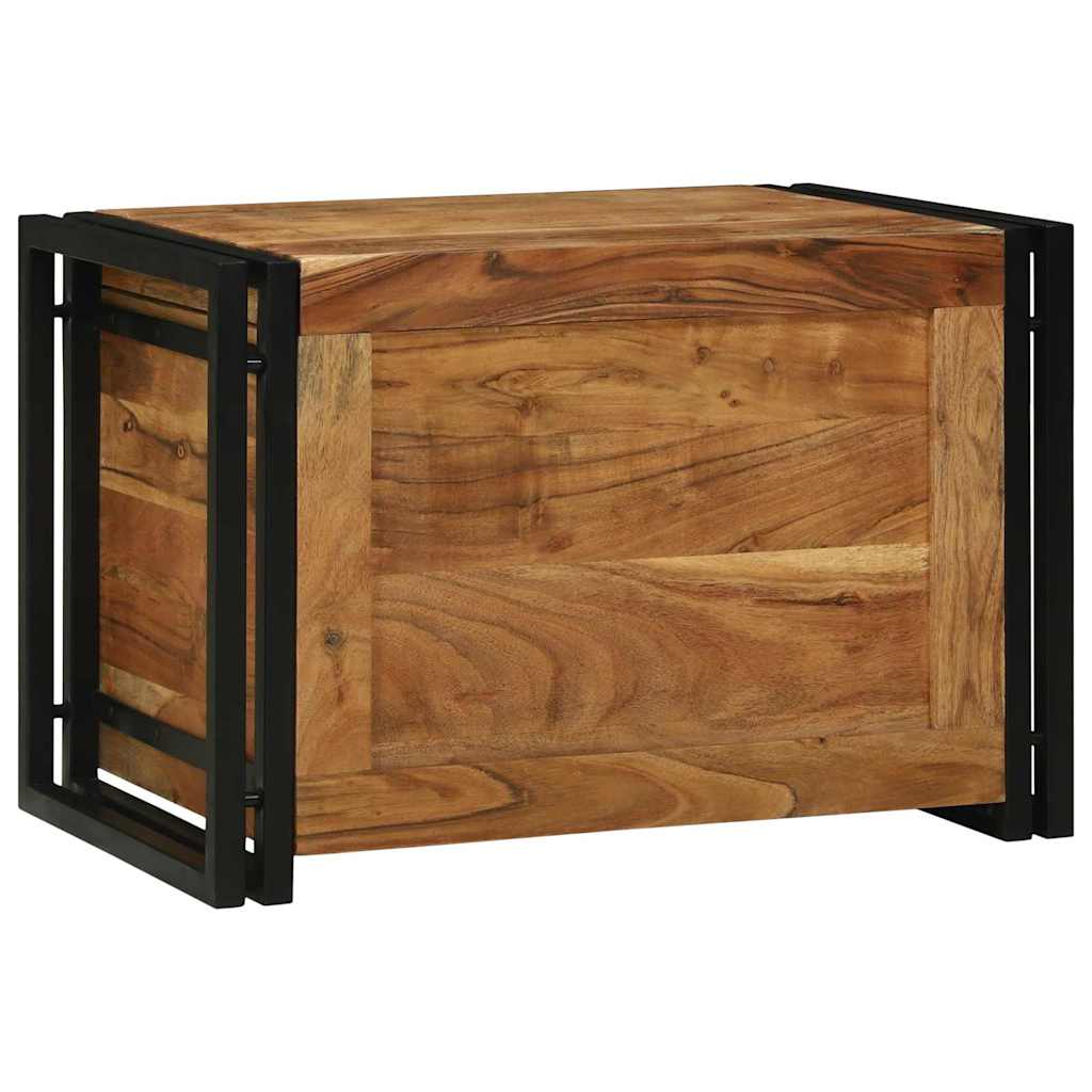 Salvestuskarp Pruun ja must 60 x 40 x 41 cm Tugev akatsiapuu