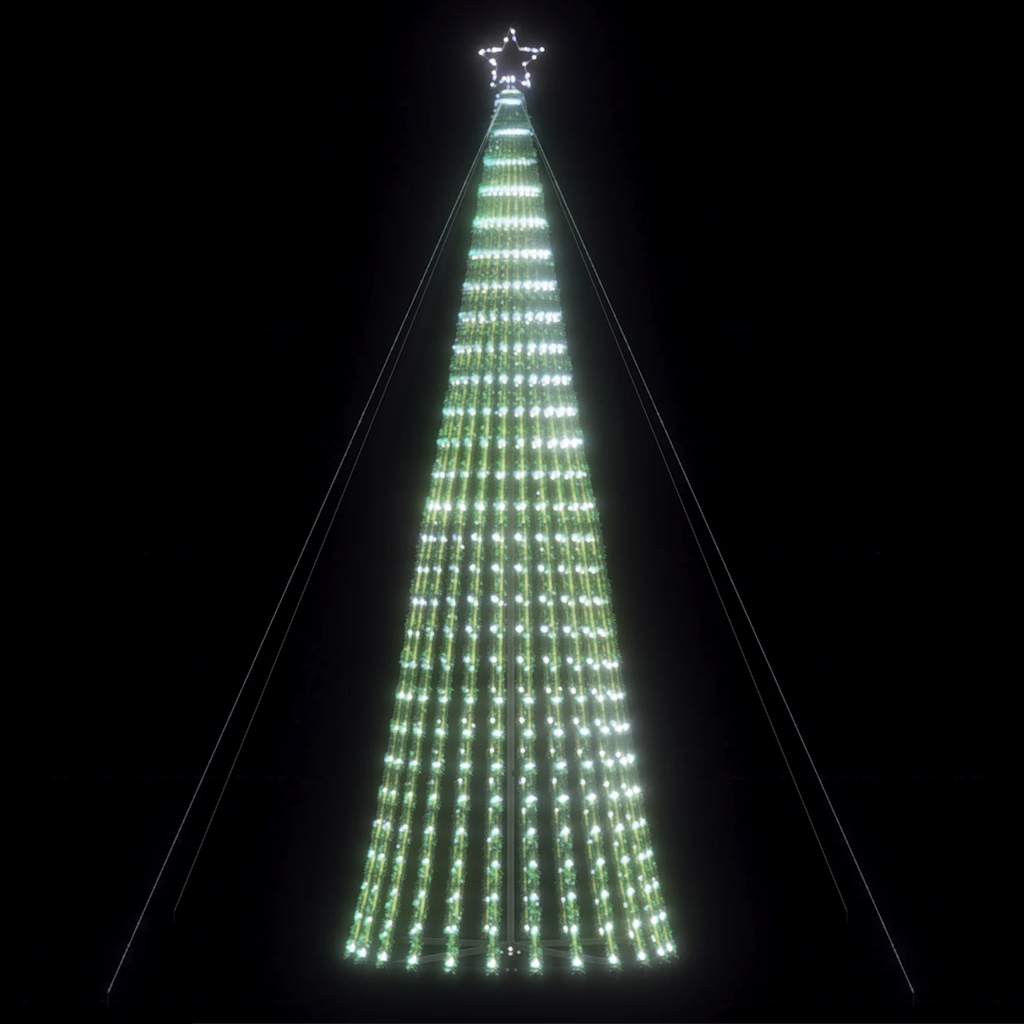LED jõulupuu, 1028 LEDi, külm valge, 403 cm