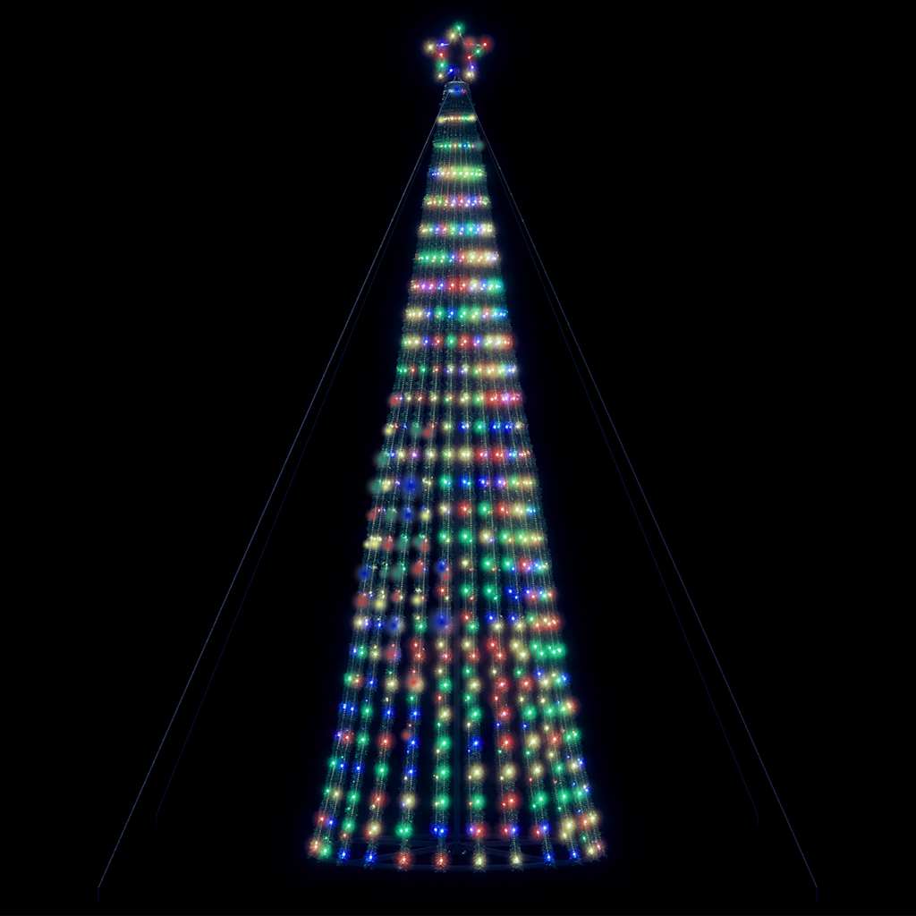 LED jõulupuu, 1028 LEDi, värviline, 403 cm