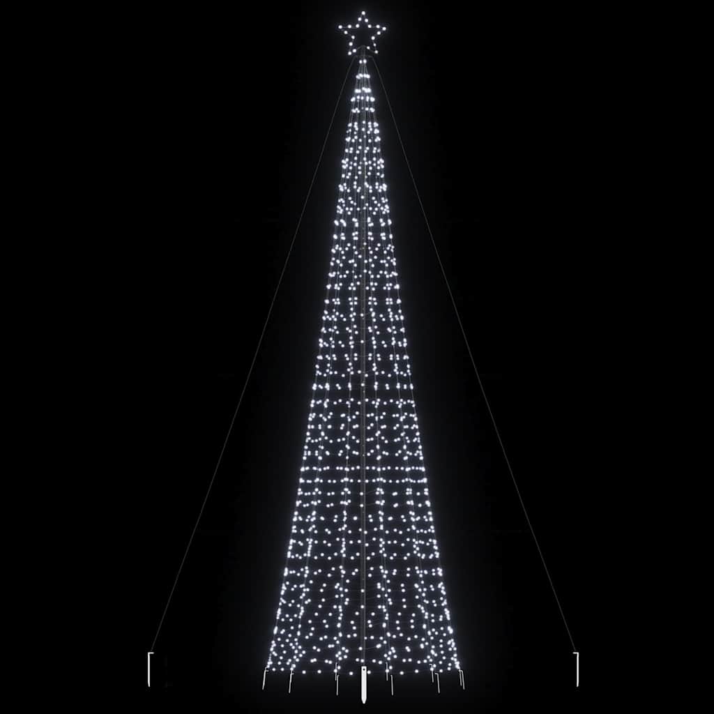 LED jõulupuu naeltega, 1534 LEDi, külm valge, 500 cm