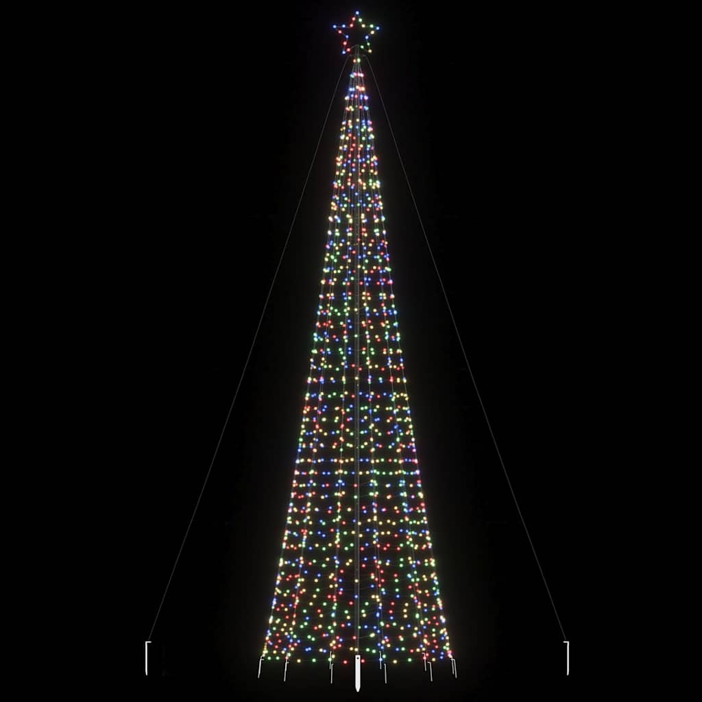 LED jõulupuu naeltega, 1534 LEDi, värviline, 500 cm