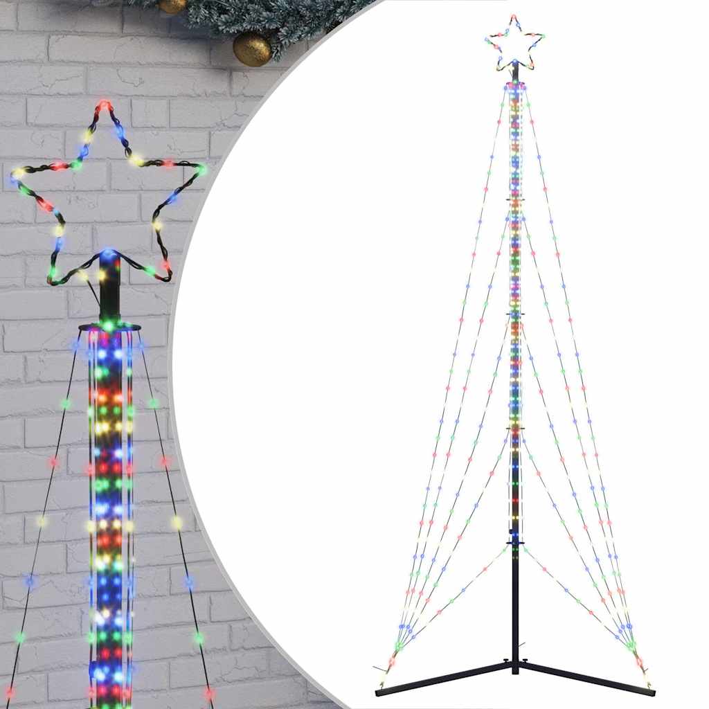 LED jõulupuu, 363 LEDi, värviline , 182 cm