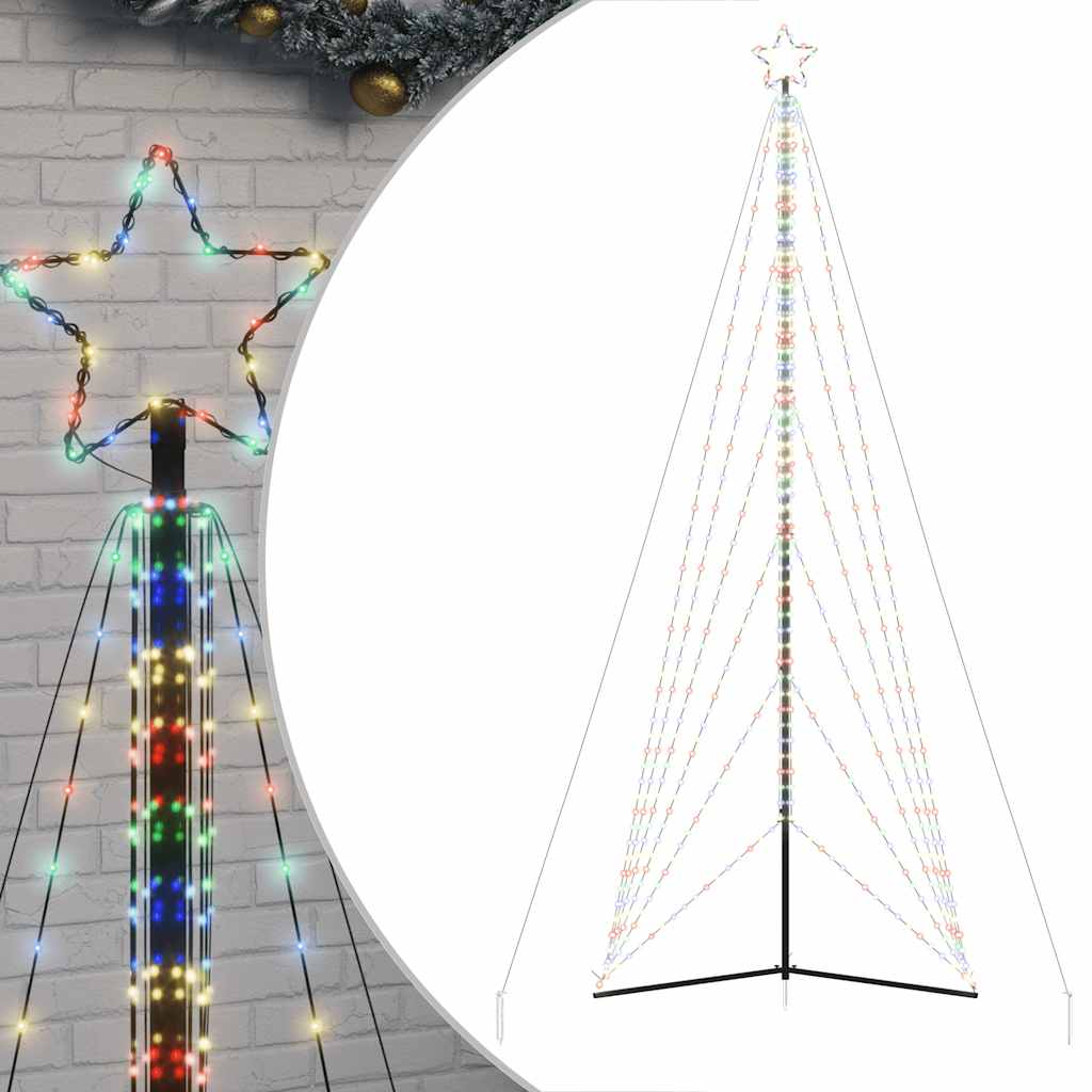 LED jõulupuu, 861 LEDi, värviline , 478 cm