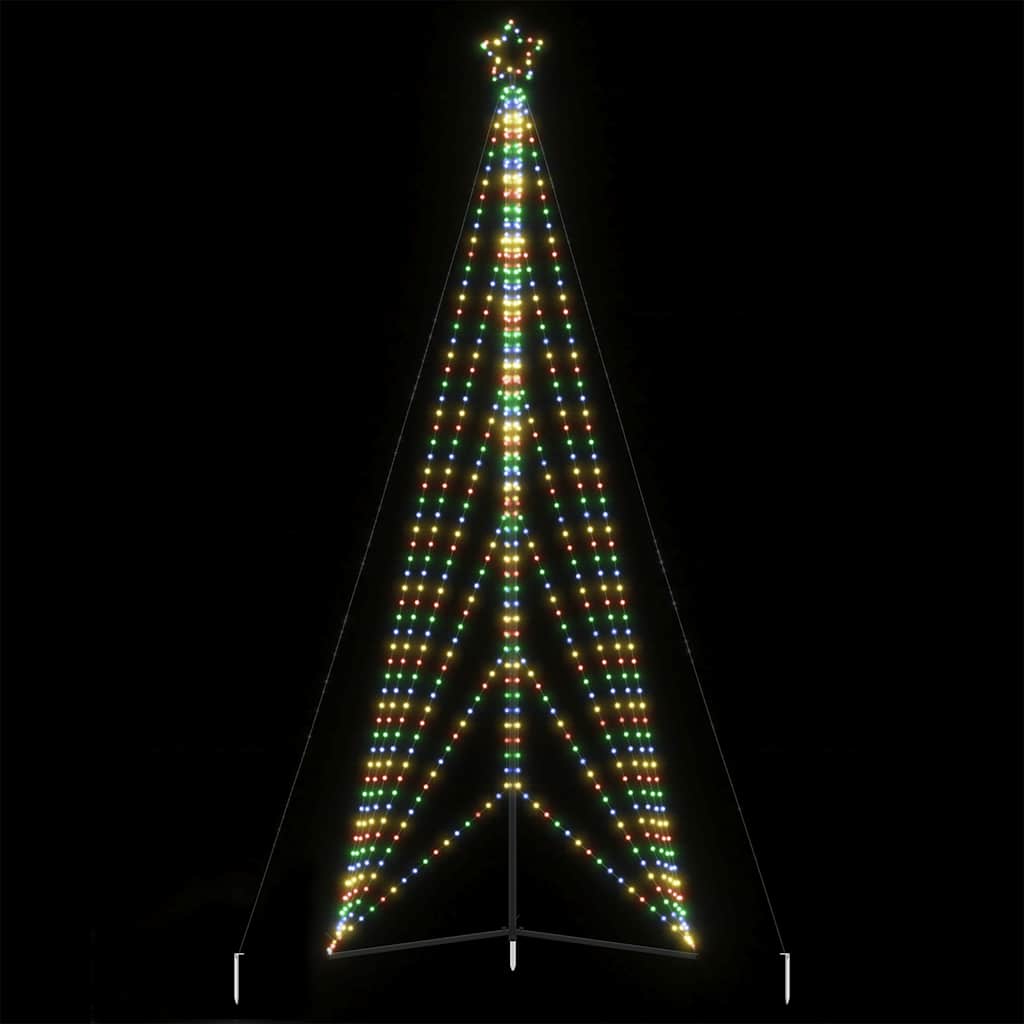 LED jõulupuu, 861 LEDi, värviline , 478 cm
